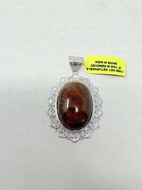 Shop LC KARIS Aqua Nueva Moss Platinum Bond Brass Pendant without Chain 5099